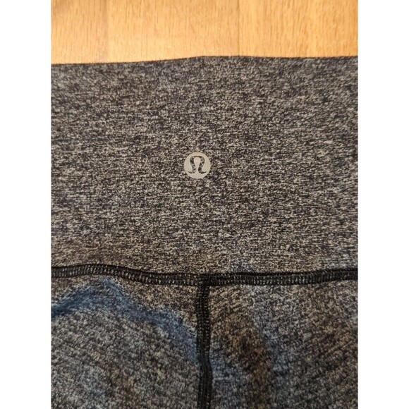 Lululemon Wunder Under Womens 8  Hi Rise Heathered Black Luxtreme 1/2 Tight - Picture 6 of 7
